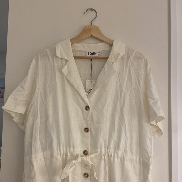 ✨HOST PICK✨ Calli MIDI Linen cotton dress size 18 NWT - Picture 4 of 9